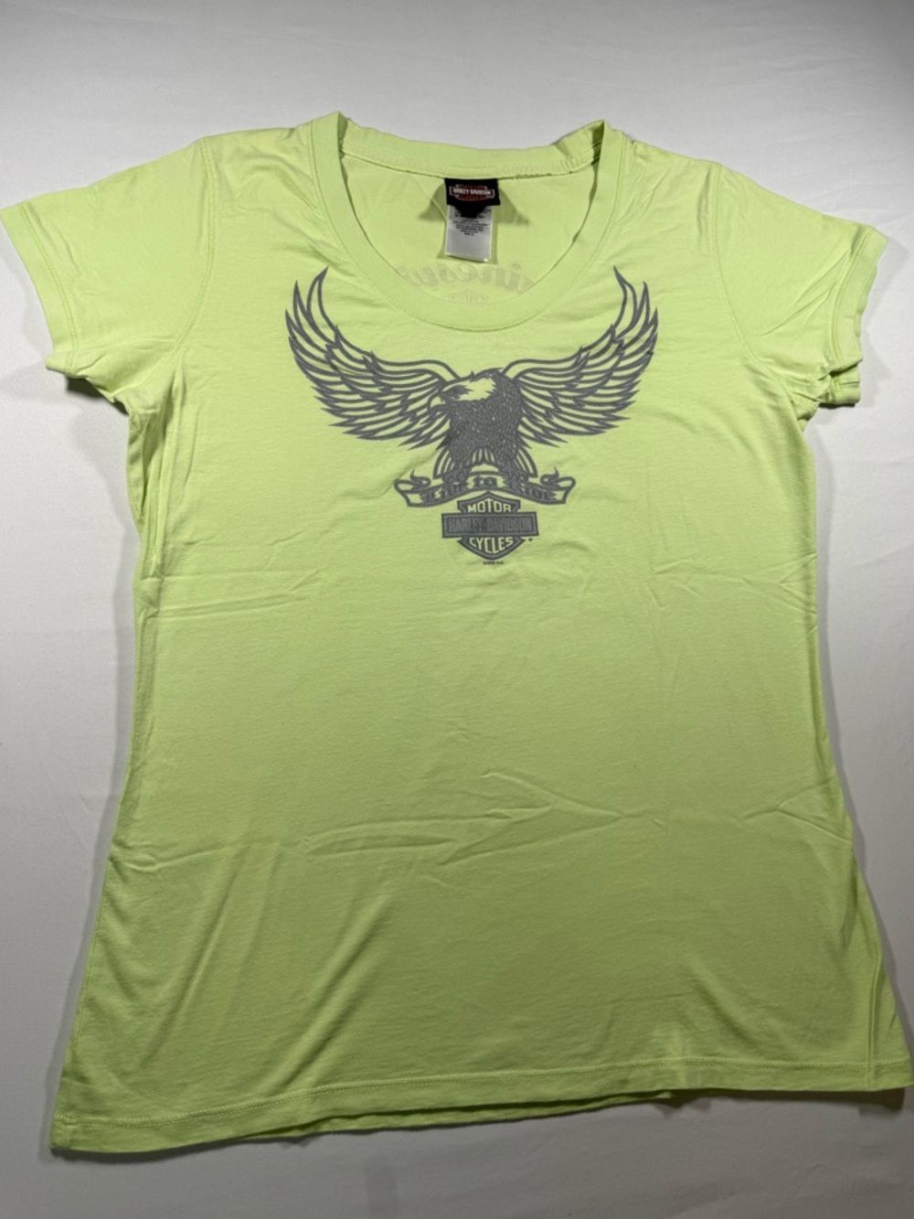 Vintage 2009 Harley Davidson Gainesville FL Alligator T-Shirt - Mint Green - XL